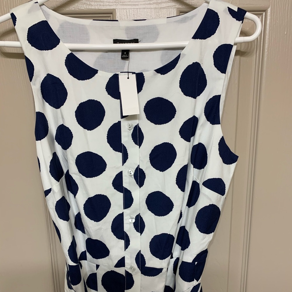 Talbots cotton polk-a-dot dress